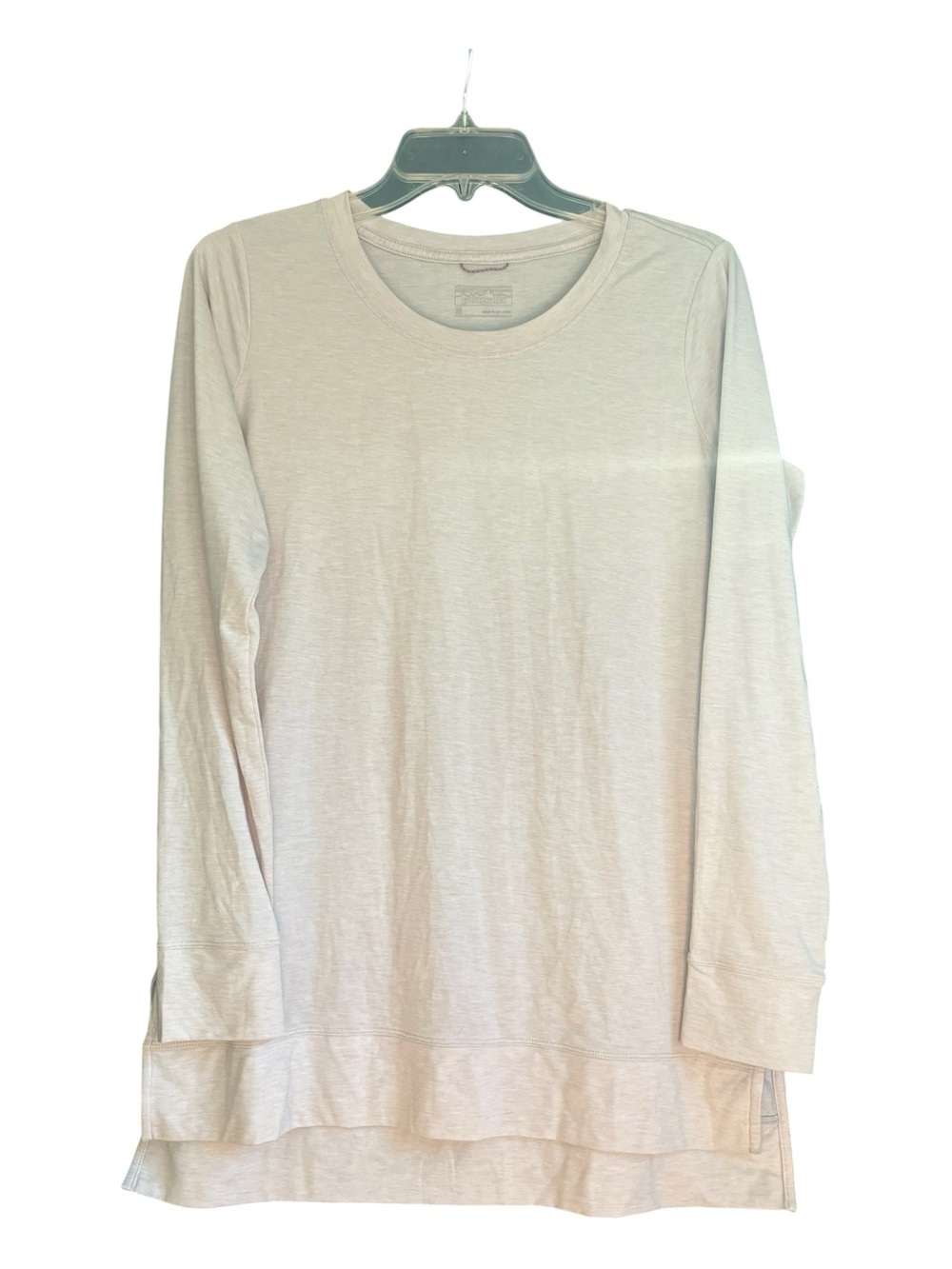 Patagonia Glorya Long Sleeve Side Slit Tunic Top Cream Size M